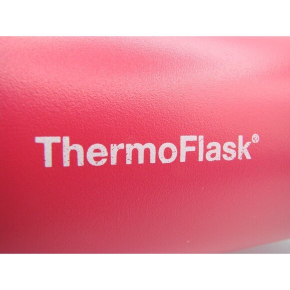 Thermoflask Pink 14oz Tumbler Water Bottle Purple Lid Straw SS Insulated DW Safe - Picture 6 of 7